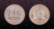 LESOTHO 30 Maloti LESOTHO, KM# 30 , Silver, 30 Maloti, 1981, Proof, Wedding of Prince Charles and Lady Diana. Comes with Original Mint capsule. Co -