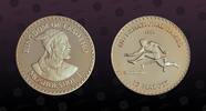 LESOTHO 10 Maloti LESOTHO, KM# 52 , Copper-Nickel, 10 Maloti, 1984, Proof, Los Angeles Olympics - Hurdlers. Coin in excellent condition! -