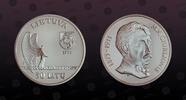 LITHUANIA 50 Litu LITHUANIA, KM# 99 , Silver, 50 Litu, 1995, Proof, 120th Birth Anniversary Mikalojaus K. Ciurlionis. Coin in excellent condition -
