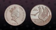 NEW ZEALAND 5 Dollars NEW ZEALAND , KM# 107a , Silver, 5 Dollars, 1998, Proof, Royal Albatross. Scarce proof coin! Coin housed in Original Mint capsul -