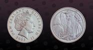 NEW ZEALAND 1 Dollar NEW ZEALAND , KM# 256 , Silver, 1 Dollar, 2003, Proof, Lord of the Rings - Knife in the Dark. Scarce and popular type! Highly d -