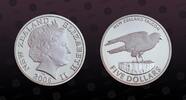 NEW ZEALAND 5 Dollars NEW ZEALAND , KM# 148a , Silver, 5 Dollars, 2006, Proof, New Zealand Falcon. Comes with a copy of New Zealand Post Office purcha -
