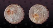 ROMANIA 500 Lei ROMANIA, KM# 65 , Silver, 500 Lei, 1944, Mint Strike, Mihai I. Scarce in Choice condition! Toned! -