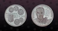 ROMANIA 10 Lei ROMANIA, KM# 244 , Silver, 10 Lei, 2008, Proof, Costin Kiritescu. Very rare coin in excellent condition. -