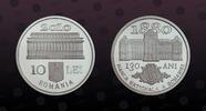 ROMANIA 10 Lei ROMANIA, KM# 262 , Silver, 10 Lei, 2010, Proof, 130th Anniversary - National Bank. Coin housed in Original Mint capsule! Coin in -