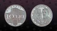ROMANIA 10 Lei ROMANIA, Unlisted, Silver, 10 Lei, 2014, Proof, 150 Years since the Establishment of the Senate of Romania. Very rare coin. Only -