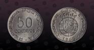 SAINT THOMAS & PRINCE ISLAND 50 Centavos SAINT THOMAS & PRINCE ISLAND , KM# 8 , Nickel-Bronze, 50 Centavos, 1948, Mint Strike, Lettering: Colonia de S. Tome e Principe -