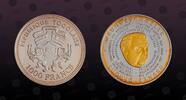 TOGO 1000 Francs TOGO , Unlisted, Silver, 1000 Francs, 2004, Proof, Ludwig Erhard. Gold Plated head. Coin in excellent condition! -