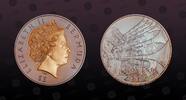 BERMUDA 5 Dollars BERMUDA, KM# 171 , Silver, 5 Dollars, 2002, Proof, Queen's Golden Jubilee - Trumpeters. Toned! Coin in excellent condition! -