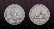 BRUNEI 20 Dollars BRUNEI , KM# 32 , Silver, 20 Dollars , 1987, Proof, 20th Anniversary of Brunei Currency Board. Coin comes with Original Mint cap -