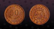 CAPE VERDE 50 Centavos CAPE VERDE , KM# 11 , Bronze, 50 Centavos, 1968, Mint Strike, Republica Portuguesa. Nice coin! As struck! Coin in excellent cond -