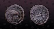 CEYLON 1/24 Rixdollar CEYLON, KM# 64; Prid.55, Copper, 1/24 Rixdollar, 1811, Mint Strike, King George III. Elephant facing left. Nice coin! -