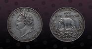 CEYLON 1 Rixdollar CEYLON, KM# 84; Prid.82, Silver, 1 Rixdollar, 1821, Mint Strike, King George III. Elephant facing left. Nice silver coin! Scarce -