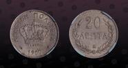 CRETE 20 Lepta CRETE , KM# 5 , Copper-Nickel, 20 Lepta, 1900A, Mint Strike, Nice Uncirculated example! Almost Choice! Scarce! -