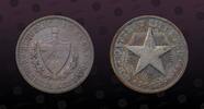 CUBA 40 Centavos CUBA, KM# 14.3 , Silver, 40 Centavos, 1915, Mint Strike, Low relief star. Nice silver coin! -