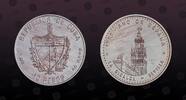 CUBA 10 Pesos CUBA, KM# 349 , Silver, 10 Pesos, 1991, Proof, La Giralda - Sevilla. Coin in excellent condition! -