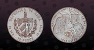 CUBA 10 Pesos CUBA, KM# 540 , Silver, 10 Pesos, 1995, Proof, 50th Anniversary - United Nations. Coin in excellent condition! -