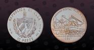 CUBA 10 Pesos CUBA, KM# 609 , Silver, 10 Pesos, 1997, Proof, 1st Correo Postal - Washington. Coin in excellent condition! -