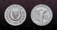 CYPRUS 1 Pound CYPRUS , KM# 70a , Silver, 1 Pound, 1995, Proof, Subject: F.A.O. - Bovine. Coin in excellent condition! -