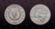 CYPRUS 1 Pound CYPRUS , KM# 76a , Silver, 1 Pound, 2005, Proof, Mediterranean Monk Seal. Nice silver proof coin! Excellent condition! -