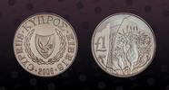 CYPRUS 1 Pound CYPRUS , KM# 77a , Silver, 1 Pound, 2006, Proof, Akamas Centaurea flowers. Coin in excellent condition! -
