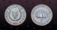 CYPRUS 1 Pound CYPRUS , KM# 86a , Silver, 1 Pound, 2007, Proof, 50th Anniversary - Treaty of Rome. Coin in excellent condition! -