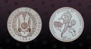 DJIBOUTI 100 Francs DJIBOUTI, KM# 29 , Silver, 100 Francs, 1994, Proof, FIFA - USA 1994. Coin in excellent condition! -