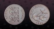 ESTONIA 100 Krooni ESTONIA, KM# 27 , Silver, 100 Krooni , 1992, Proof, Barn Swallows. Coin in excellent condition! -