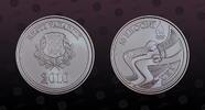ESTONIA 10 Krooni ESTONIA, KM# 53 , Silver, 10 Krooni, 2010, Proof, Vancouver Winter Olympics. Coin housed in Original Mint capsule! Coin in excel -
