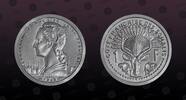 FRENCH SOMALILAND 1 Franc FRENCH SOMALILAND , KM PE1 , Aluminum, 1 Franc, 1948, Specimen, Lyre antelope. Very rare Piefort with Essai coin! Double Thickne -