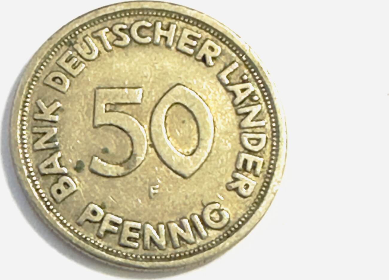 Bank Deutscher Länder 50 Pfennig 1949 Wert Deutschland 50 Pfennig BdL 50 Pf. Bank deutscher Länder 1949 F s | MA-Shops