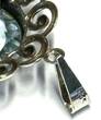 Antiker Anhänger 835er Silber + blauer Farbstein oval