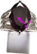 Moderner Zirkoniaring Navette Zirkonia lila DQCZ 925 er Sterling Silber Ring sehr gut
