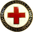 Deutschland Brosche Deutsches Rotes Kreuz Schwesternschaft DRK Schwesternbrosche Brosche rund Essen 1968 Altersspuren an der Emaille
