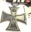 Deutschland Ordensspange 1. Weltkrieg mit 2 Orden 1918 Orden Ehrenkreuz für Frontkämpfer und Eisernes Kreuz gut