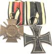 Deutschland Ordensspange 1. Weltkrieg mit 2 Orden 1918 Orden Ehrenkreuz für Frontkämpfer und Eisernes Kreuz gut