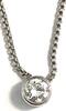 Pendant Diamond 0,3 ct with necklace 585 white gold (14k) 39,7 cm -