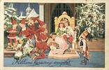 Ungarn Ansichtskarte Weihnachten Elfen und Königspaar -