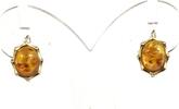 Bernsteinohrhänger Ohrhänger Bernstein Cabochon oval + 333er Gelbgold (8 Karat GG) -