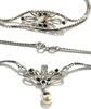Set Collier und Armband Perle Saphire 835er Silber -