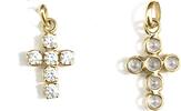 Anhänger Kreuz 750er Gelbgold und 6 Zirkonia -
