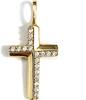 Anhänger Kreuz 750er Gelbgold + 18 Zirkonia -