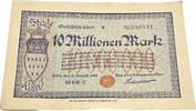 Deutschland Deutsches Reich 10 Millionen Mark Köln Gutschein Serie C 1923 -