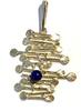 Anhänger Lapislazuli blau Kugel 925er Sterling Silber 5,5 cm -