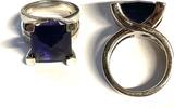 Ring Jette Joop 925er Sterling Silber und blauer Zirkonia quadratisch Gr. 57 -