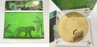 Ghana Medaille Ghana 10 cedis Medaille Asian Tiger 1 kg Republik Ghana vergoldet Ausgabejahr 2020 limitiert -