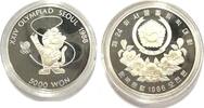 Südkorea 5000 Won 24. Olympische Spiele Seoul 1988 - Tiger-Maskottchen in Kapsel + mit Zertifikat -