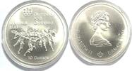 Kanada 10 Dollar 21. Olympische Spiele - Montreal 1976 - Lacrosse - in Kapsel -