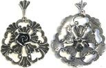 Großer Anhänger Rose Theodor Klotz? 925er Sterling Silber 4,7 cm -