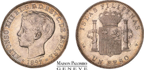 Philippines Peso 1897 SG V Manille - Colonie Espagnole AU